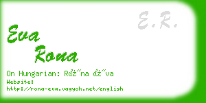 eva rona business card